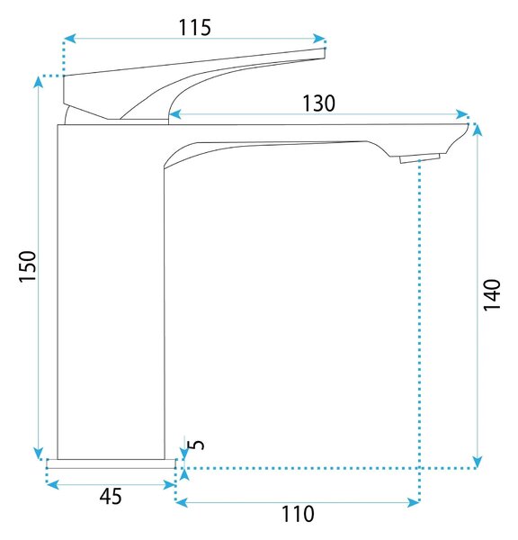Rubinetto da lavabo PREMIUM Rea Prime Chrome Low