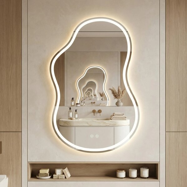 Specchio LED UNO DOUBLE 80x55 cm