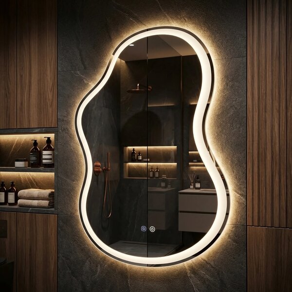 Specchio LED UNO DOUBLE 80x55 cm