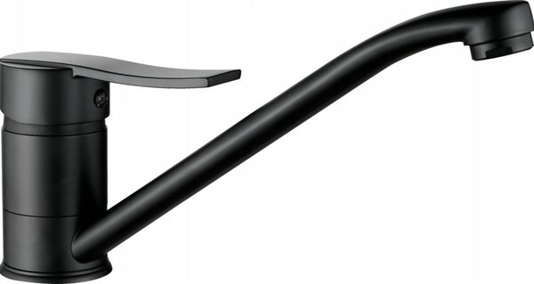 Miscelatore da cucina moderno nero Madera - miscelatore monocomando, bocca mobile, design silenzioso