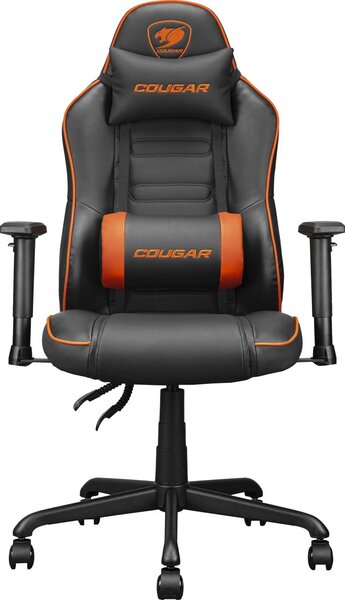 Sedia da gioco Cougar Fusion S Nero Nero/Arancione