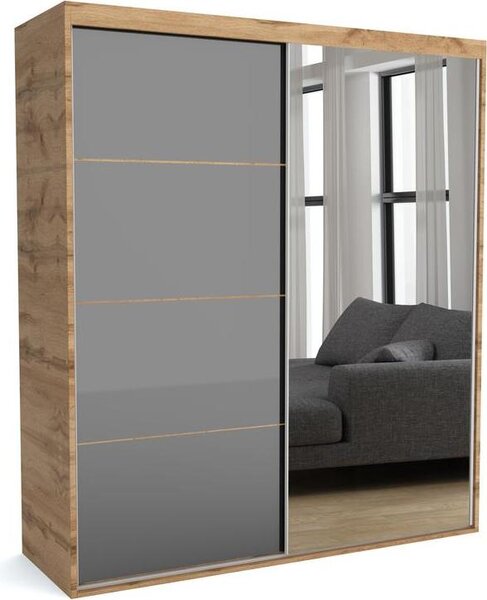 Tappeto FURNLUX Grigio e Marrone 180cm / Colore principale: Grigio / Dimensioni: 180 x 60 x 205 cm
