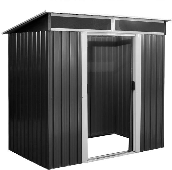 Casetta per attrezzi Zelsius con porta scorrevole (L) 238 x (P) 132 x (H) 180 cm | antracite