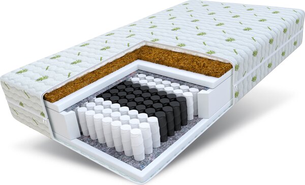 Materasso a sacchetti SANDERA 90x200 cm con rivestimento in aloe vera