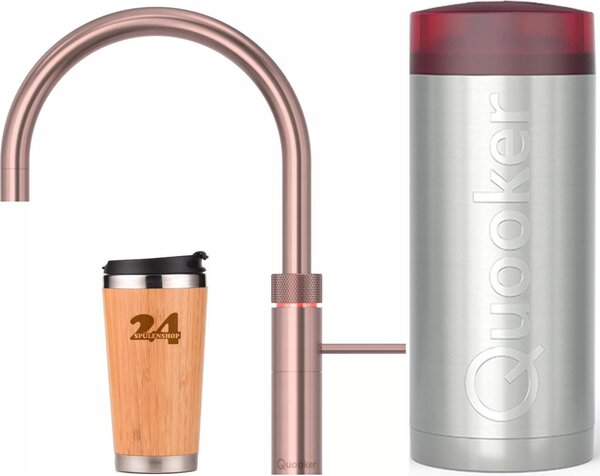 "QUOOKER FUSION Round COMBI+ B Copper Rose' PVD & 100°C tap (22+FRRCO)" miscelatore per lavello con funzione acqua bollente a 100°C