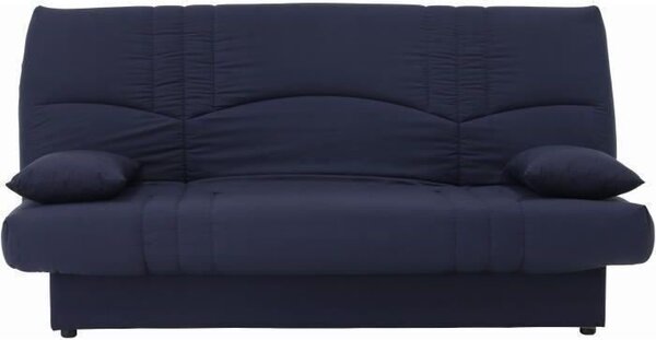 Divano letto 3 posti - Tessuto blu scuro - Stile moderno - Larghezza 190 cm x Profondità 92 cm