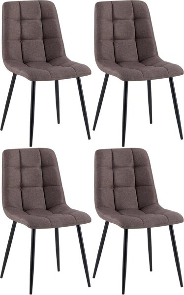 Confortevole sedia da pranzo - Sala da pranzo - Look moderno, ottimo comfort di seduta, protezione del pavimento. Colore: marrone