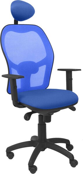 Sedia Jorquera sedile in rete blu bali blu con poggiatesta fisso