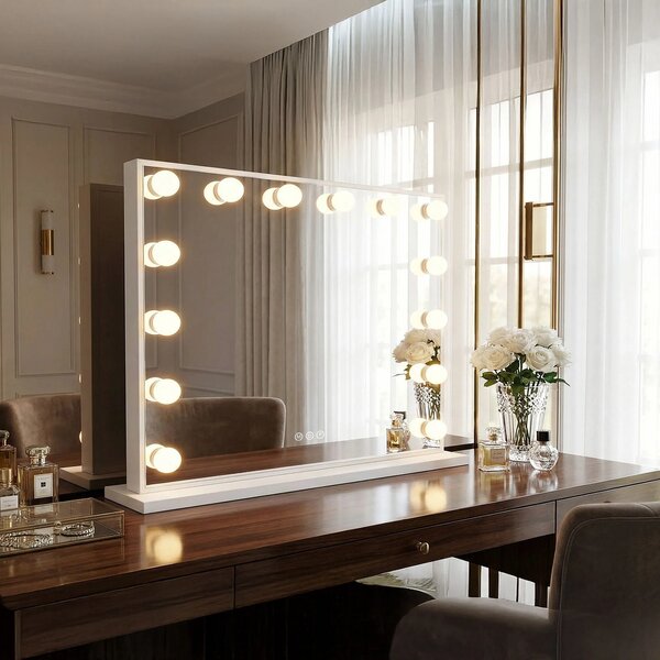 Specchio LED HOLLYWOOD White 80x60