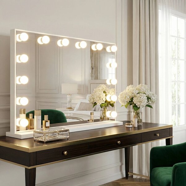 Specchio LED HOLLYWOOD White 80x60