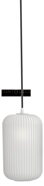 Carmen-1 b sospensione 1 luce vetro bianco attacco e27 senza base d