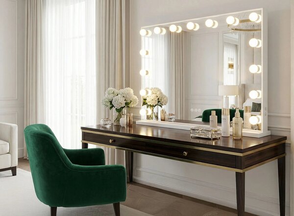 Specchio LED HOLLYWOOD White 80x60