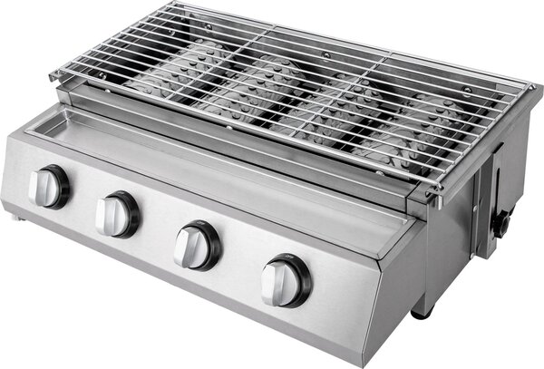 Barbecue a gas senza fumo, regolabile in altezza, riscaldamento rapido, Barbecue a gas senza fumo