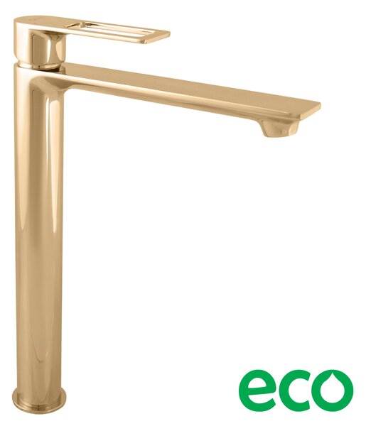 Slezák-RAV Miscelatore per lavabo, alto NIL - oro - lucido, Colore: ORO - lucido, Finitura superficiale: PVD, Dimensione: 1/2''