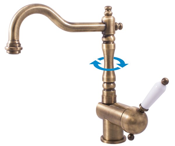 Miscelatore per lavello LABE - OLD BRASS, Colore: old brass, Dimensione: 1/2'' (L508.5/8SM)