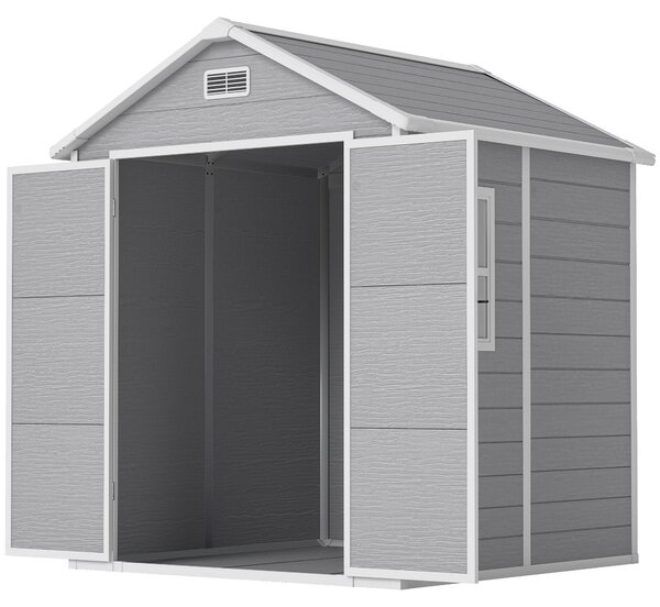 Casetta da giardino Outsunny 2,4 m², con tetto a due falde, 182 x 151 x 219/181 cm