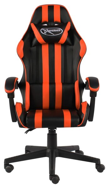 VidaXL Sedia da gioco in ecopelle nera e arancione