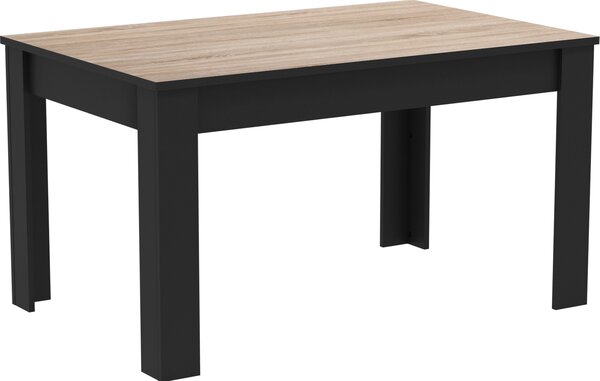 Tavolo da pranzo - decoro rovere spazzolato - L 138,4 x P 90 x H 77,1 cm - WAYNE