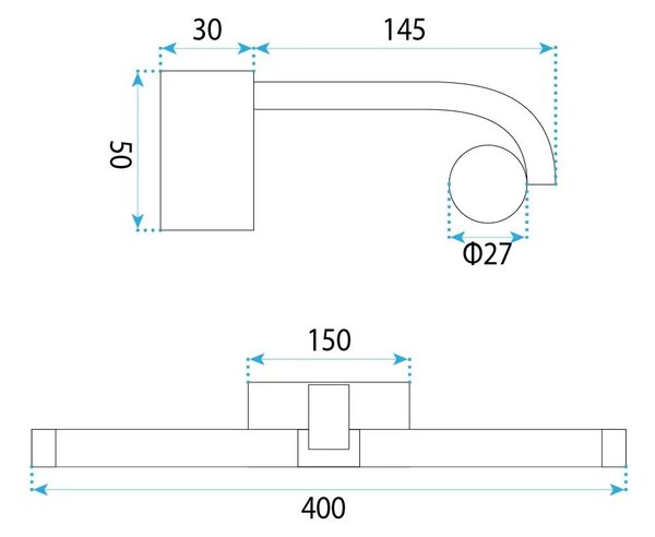 Applique da bagno LED APP1883-1W 40cm GOLD