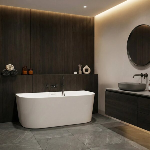 Vasca Bagno A Parete CAPRI SLIM 150cm