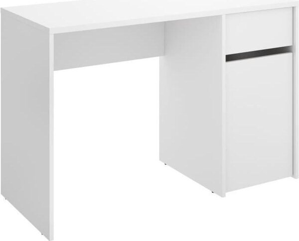 Scrivania - BALI - Bianco - 1 cassetto / 1 anta - 110,3 x 50,2 x 74,2 cm