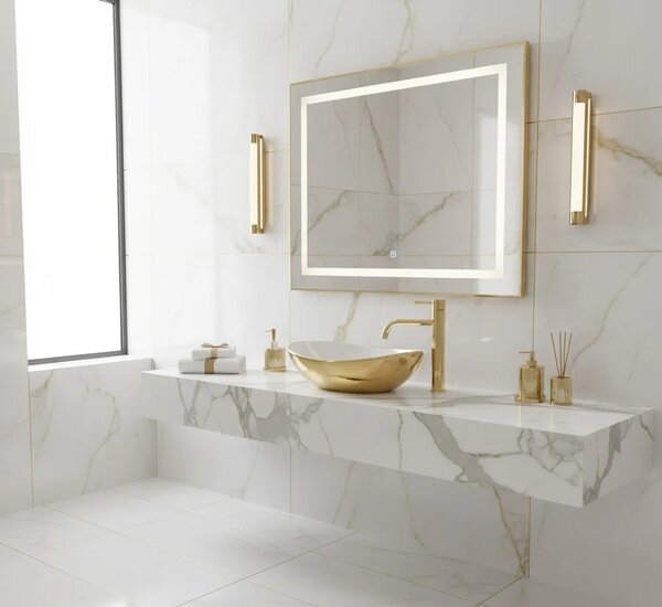 Lavabo da appoggio Basaro Sofia Gold / White
