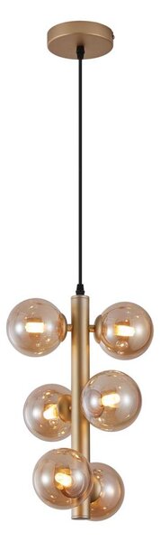 Wofi 6014-601W - Lampadario LED a sospensione con filo VILLA 6xG9/3W/230V oro