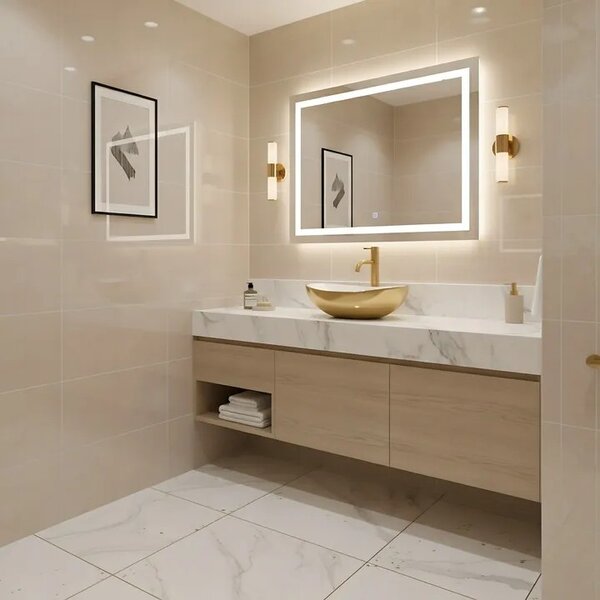 Lavabo da appoggio Basaro Sofia Gold / White