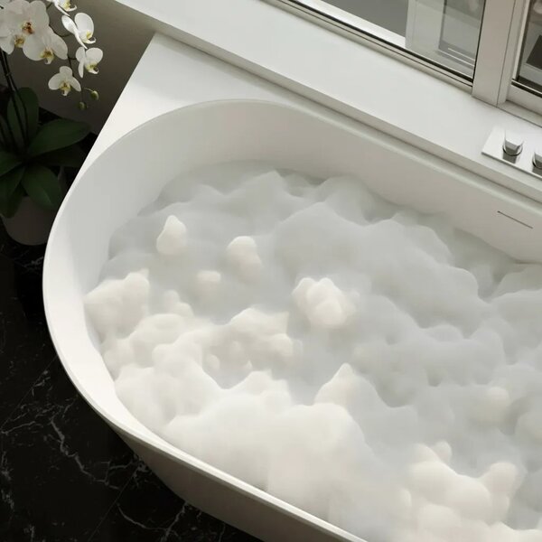 Vasca da bagno angolare in acrilico Bellanto Slim 170 Destra