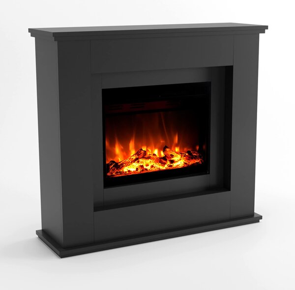 Camino elettrico a pavimento - Potenza riscaldante: 1500 Watt - Dimensioni: 111x101x33 cm