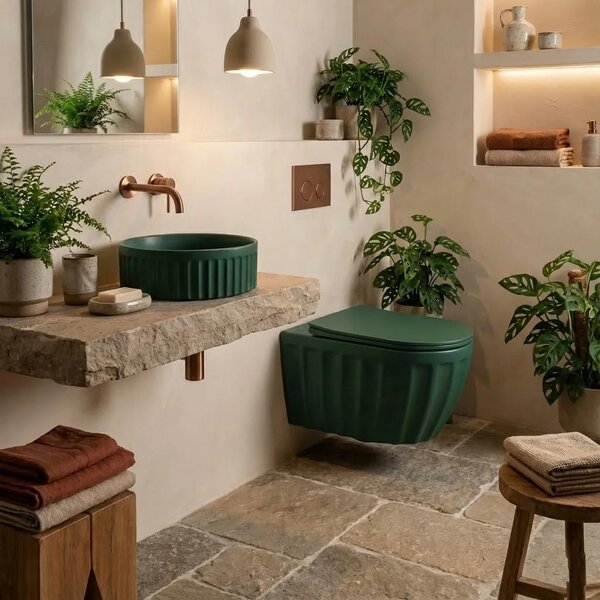 Lavabo da appoggio Rea DUO Matcha Matt