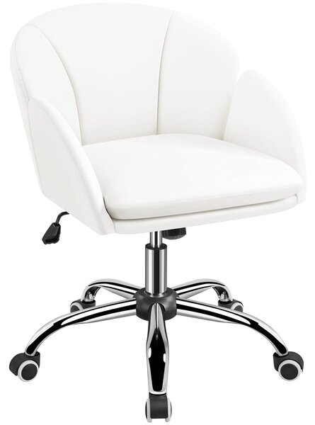 Sedia da ufficio ergonomica - Fino a 136 kg - Altezza regolabile - Bianca