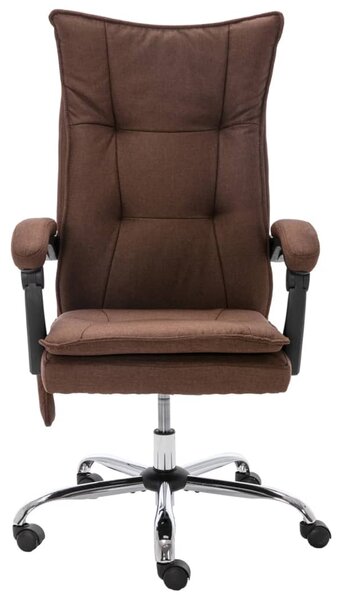 VidaXL Sedia da ufficio per massaggi in tessuto marrone