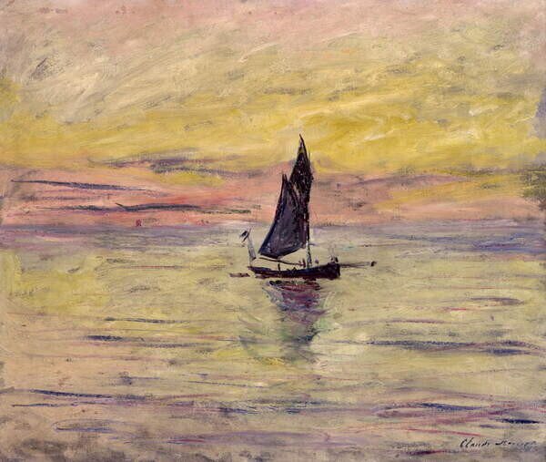 Monet, Claude - Stampa artistica The Sailing Boat Evening Effect 1885, (40 x 35 cm)