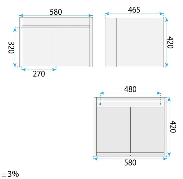 Set di mobili da bagno Faro 60 cm
