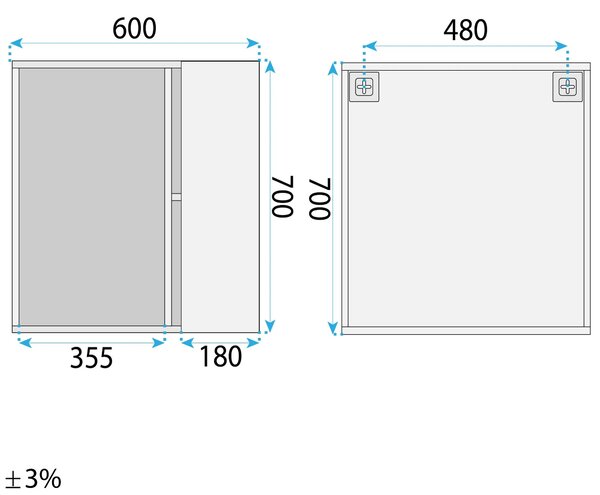 Set di mobili da bagno Faro 60 cm