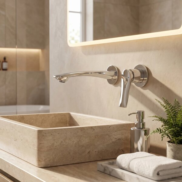 Miscelatore lavabo da incasso REA VISION Chrome + BOX