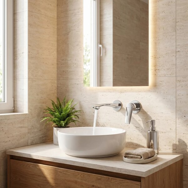 Miscelatore lavabo da incasso REA VISION Chrome + BOX