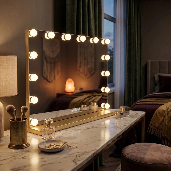 Specchio LED HOLLYWOOD L.Gold 80x60