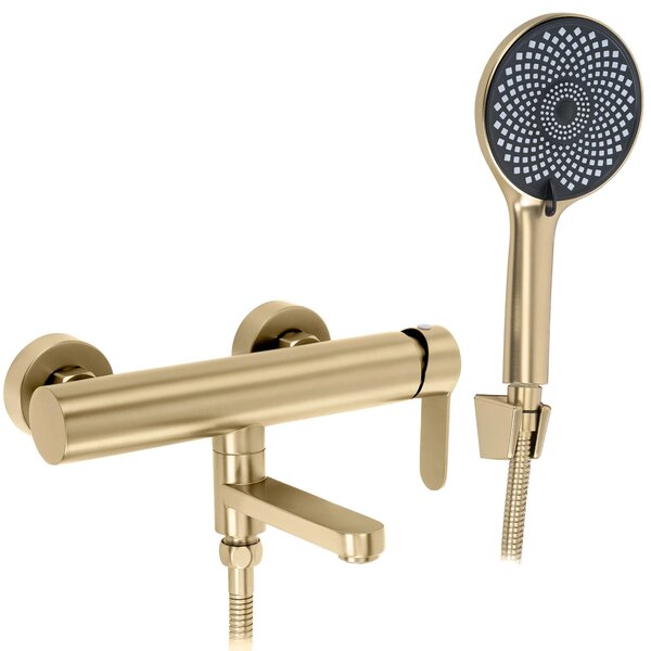 Miscelatore per vasca Rea Arcos Brushed Gold