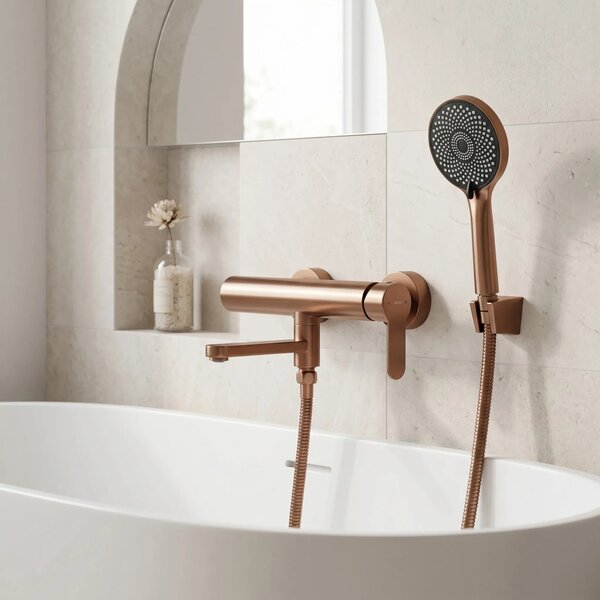 Miscelatore per vasca Rea Arcos Brushed Copper