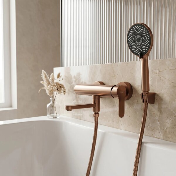 Miscelatore per vasca Rea Arcos Brushed Copper