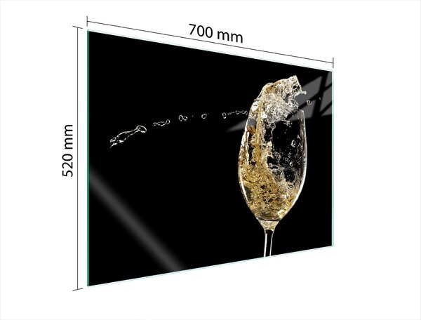 Piatto Di Protezione In Vetro Per Il Cuore 70X52 Vino