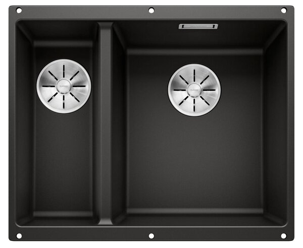 Blanco SUBLINE 340/160-U lavello 555 x 460 mm nero 525986 Lavello a 2 vasche a destra Senza sgocciolatoio