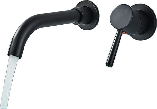Rubinetto per lavabo, comando monocomando, superficie, nero opaco