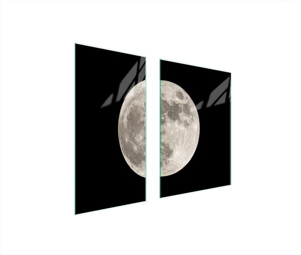 Piastre copri fornelli 2 pezzi 75x52 Copri piano cottura in Vetroceramica tagliere in vetro luna nero