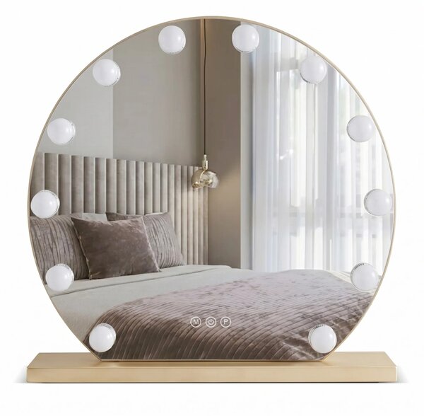 Specchio LED HOLLYWOOD L. Gold 50 cm