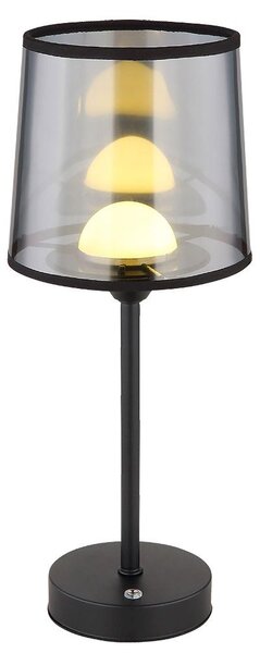 Lampada da tavolo a LED, touch dimmer, batteria ricaricabile USB, nero, H 35 cm