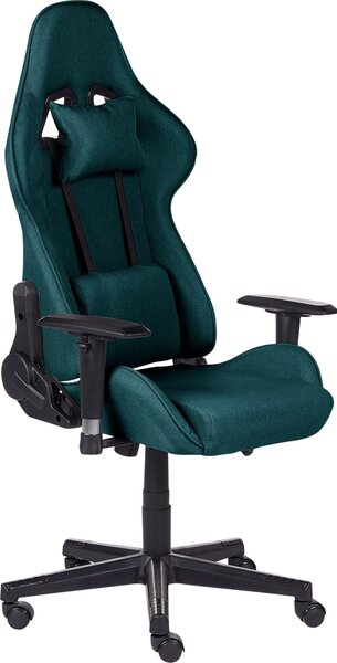 BELIANI Sedia da gioco in tessuto verde girevole regolabile in altezza braccioli e poggiapiedi design moderno