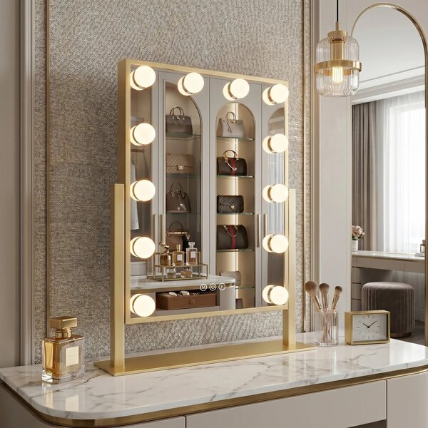 Specchio LED HOLLYWOOD L.Gold 30x40